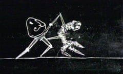 William Kentridge drawing for Ubu Tells the Truth, 1997