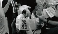 Salman Rushdie appears at the 1992 Hay Festival, despite the fatwa against him.