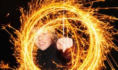 Bonfire Night is Celebrated Across Britain<br>BRIGHTON, ENGLAND - NOVEMBER 05: 11year old Conor Hewitt makes light circles with a sparkler during Bonfire night celebrations on November 5, 2009 in Brighton, England. Guy Fawkes Night, also known as Bonfire night and Fireworks night is an annual celebration that takes place across the United Kingdom to mrk the downfall of the Gunpowder plot of November 5, 1605. (Photo by Mike Hewitt/Getty Images)