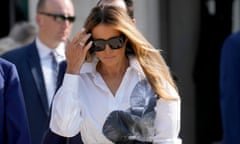 Donald Trump<br>FILE - Former first lady Melania Trump leaves after voting in the Florida primary election in Palm Beach, Fla., March 19, 2024. Melania Trump is not expected to speak at next week’s Republican National Convention, which will feature speeches by other Trump family members and a long list of GOP officials. The former first lady will attend the convention, but does not appear on a list of &nbsp;headliners and keynote speakers released by convention organizers Saturday, July 13. (AP Photo/Wilfredo Lee, File)