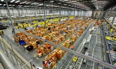 The Amazon warehouse in Hemel Hempstead in Hertfordshire.