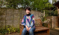 Alison Richard photographed in her garden at her home in London.