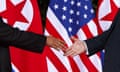 Donald Trump, Kim Jong Un<br>In this Tuesday, June 12, 2018, file photo, U.S. President Donald Trump, right, reaches to shake hands with North Korea leader Kim Jong Un at the Capella resort on Sentosa Island in Singapore. (AP Photo/Evan Vucci, File)