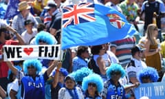 Fiji fans added to the colour and atmosphere on the first day of the Sydney Sevens tournament at Allianz Stadium.