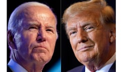 FILE - This combo image shows President Joe Biden, left, Jan. 5, 2024, and Republican presidential candidate former President Donald Trump, right, Jan. 19, 2024. (AP Photo, File)