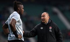 Eddie Jones with Maro Itoje