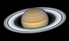 Saturn’s rings as viewed by Nasa’s Cassini spacecraft.