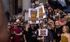 Thousands march in Adelaide on Sunday to protest against the proposed development of the Crown and Anchor