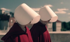 Offred and Ofglen in The Handmaid’s Tale.