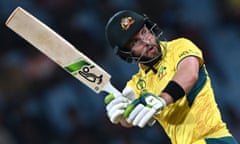 Australia's Josh Inglis hits out in his decisive innings of 58 against Sri Lanka in Lucknow