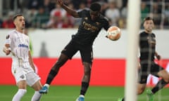 Eddie Nketiah heads home the winning goal against Zürich