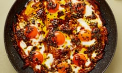 Yotam Ottolenghi's potato and gochujang braised eggs is one way.