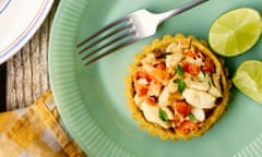 Marie Mitchell's ackee and saltfish tart.