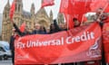 Jeremy Corbyn Universal credit demonstration in November