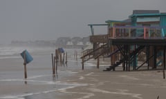 Rainswept beachside homes