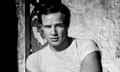 A black and white image of Marlon Brando in a cap-sleeved T-shirt.