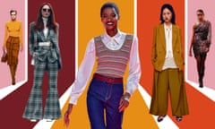 From left: Hermes, street style, Tommy Hilfiger, Zara and Altuzarra. Illustration: Guardian Design