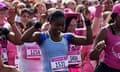 Race for Life Charity Run participants in Lloyd Park, Croydon, Surrey. 22 July 2012.