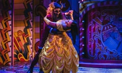 Beau/Beast (Ben Boskovic)  and Belle (Amiyah Goodall) in Beauty and the Beast at Watford Palace theatre.
