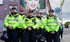 Police on the streets of Leicester in September.