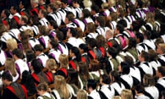 Students during a graduation ceremony