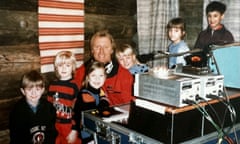 ‘It absolutely blew my mind’ … Tom Fletcher (in striped jumper) and Chris Tarrant, pictured during their trip to Lapland in 1992.