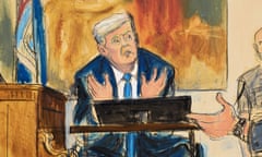 Donald Trump court sketch