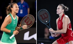 Zheng Qinwen and Aryna Sabalenka