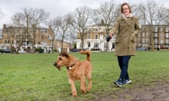 Clare Longrigg and her dog Edward