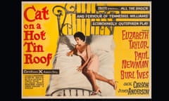 A poster for 1958’s Cat on a Hot Tin Roof, starring Elizabeth Taylor