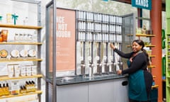 A refill station at a Body Shop store