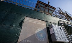 The control tower of Camp VI detention facility is seen in Guantánamo Bay in April 2019.