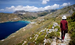 Hiking on Amorgos, Greece.