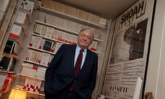 Claude Lanzmann at home in Paris, a tiny apartment crammed with cuttings, magazines and files. His book 'The Patagonian Hare' has just been translated from the French by Frank Wynne.