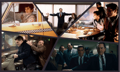 composite of Taxi Driver, The Wolf of Wall Street, Goodfellas, The Irishman and The Departed