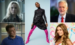 Sofia Helin in The Bridge, Chewing Gum’s Michaela Coel, Labour leader Jeremy Corbyn, actor Dani Dyer, and Michael Peterson in The Staircase.