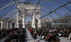 Models wear creations from the Bottega Veneta women’s fall/winter 2019-2020 collection in Milan.