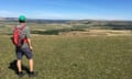 On the South Downs admiring the view towards Lewes.