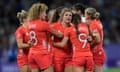 Amy Wilson-Hardy at the centre of a Team GB huddle