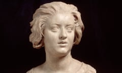 A marble bust of Costanza Piccolomini