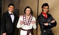 Competitors Chris Vegas (left), JP Leroy (centre) and Karl Memphis at the European Elvis Championships in Birmingham