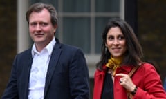 Richard Ratcliffe and Nazanin Zaghari-Ratcliffe in Downing Street in May 2022