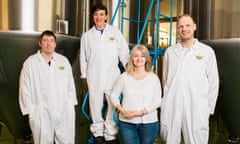 Employees at Little Valley Brewery.