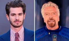 Andrew Garfield and Richard Branson.