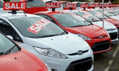 Used Ford cars on a dealership forecourt