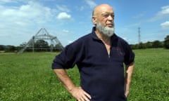 Michael Eavis in the Pyramid Stage field at Glastonbury