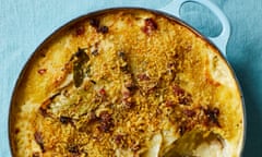 Thomasina Miers' potato, pancetta and sage gratin.