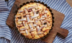 Plum and ricotta crostata