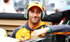 Australia’s Daniel Ricciardo at the drivers parade before the Japanese Grand Prix at Suzuka on Sunday.