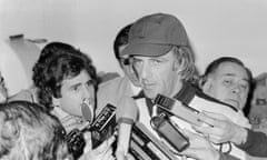 César Luis Menotti speaking at a press conference before  Argentina’s World Cup final match against the Netherlands in 1978.